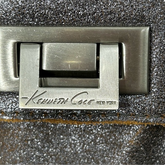 Kenneth Cole Hudson Messenger Bag Leather Brown Sparkle Crossbody NEW With Tags - Picture 3 of 16